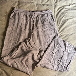 Gap Khaki linen pants L